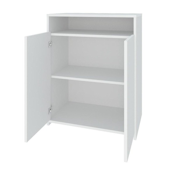 Encontraproduto.com.br - Balcão Multiuso Cool com 02 Portas e 01 Prateleira Branco
