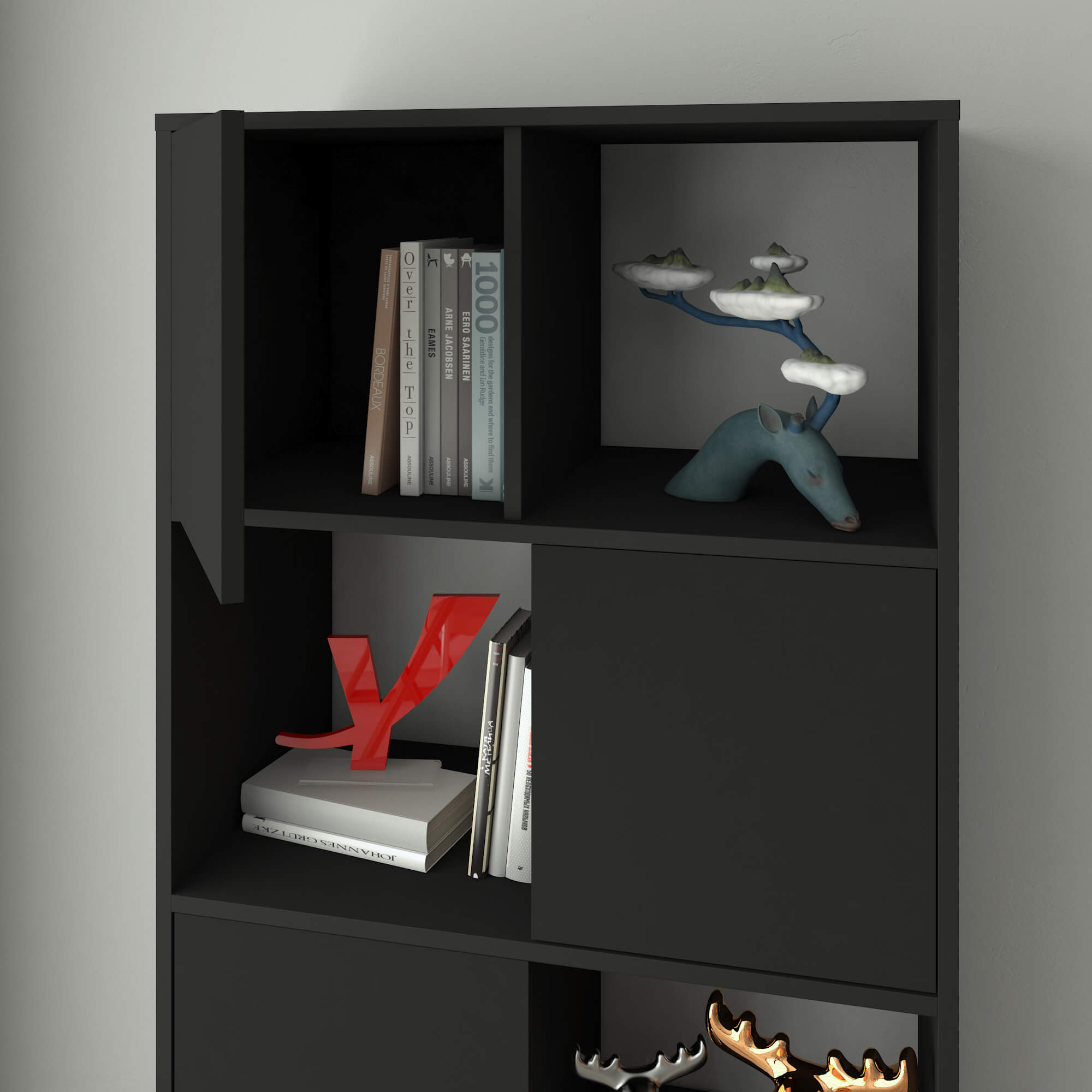 Encontraproduto.com.br - Armário Artany Wally Com 4 Portas Preto