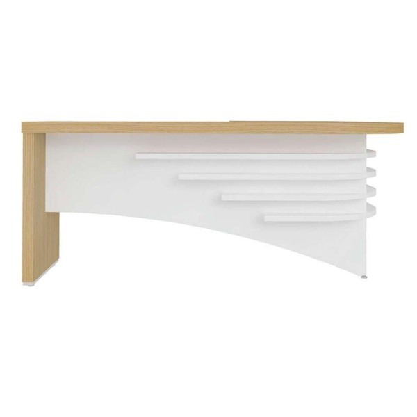 Encontraproduto.com.br - Mesa Para Escritório Recepção E Atendimento Diretor Ld Ii Artany Carvalho/branco Carvalho/branco