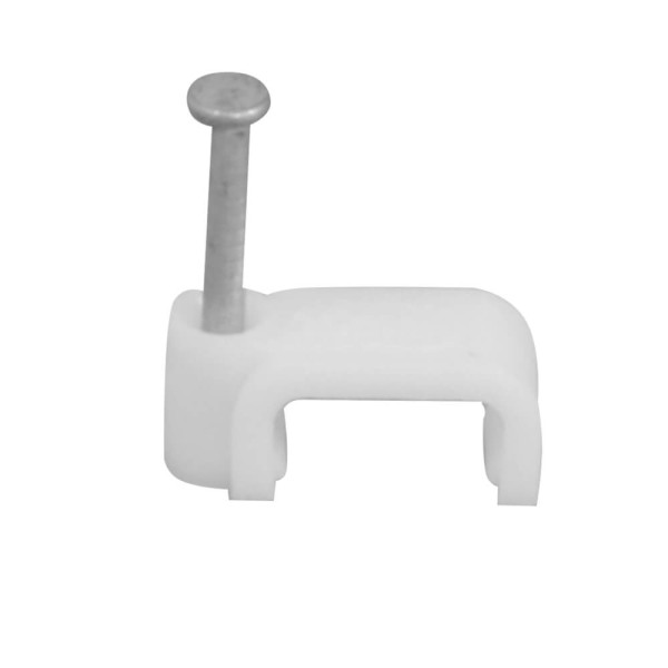 Encontraproduto.com.br - Fixador de Cabos 10 mm Brasfort Com 10UN Branco