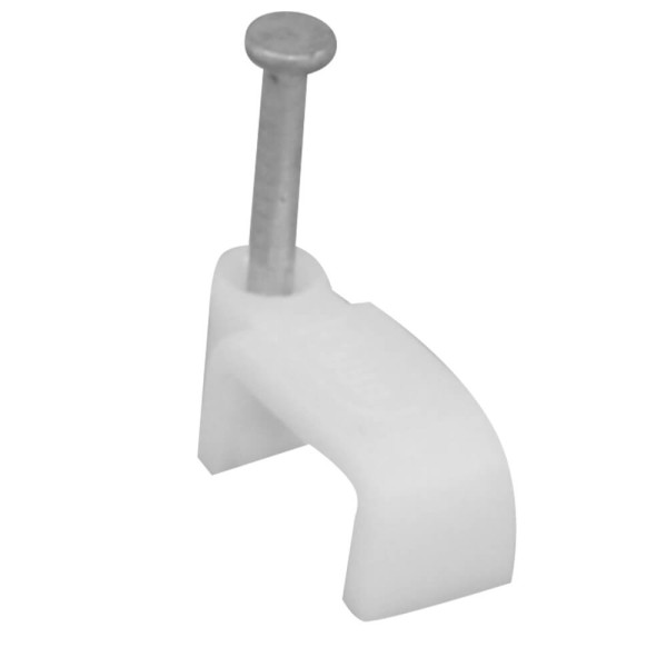 Encontraproduto.com.br - Fixador de Cabos 10 mm Brasfort Com 10UN Branco
