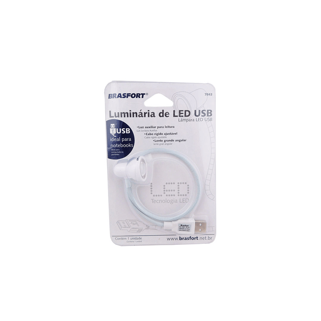 Encontraproduto.com.br - Luminária de Led Usb para Notebook - 7843 - Braft