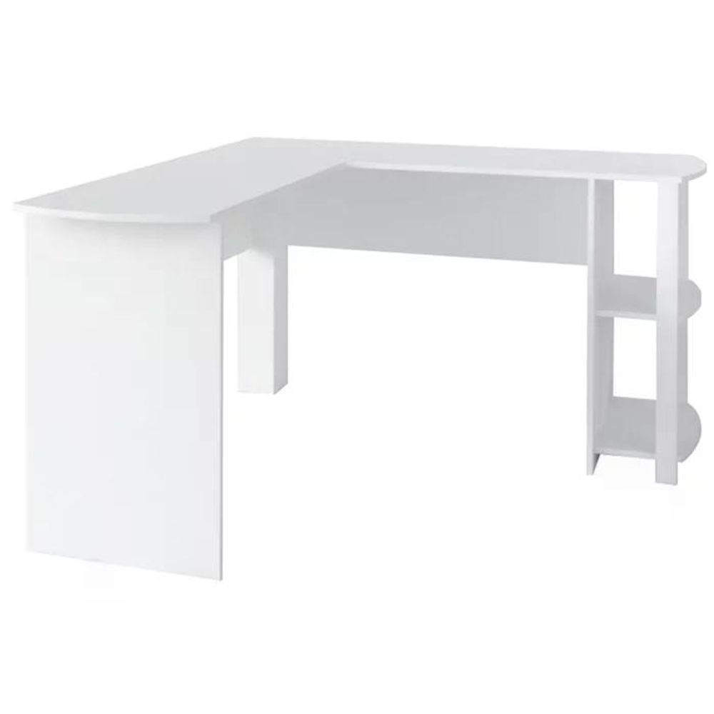 Mesa Escrivaninha De Canto Luma Branco Artany Branco