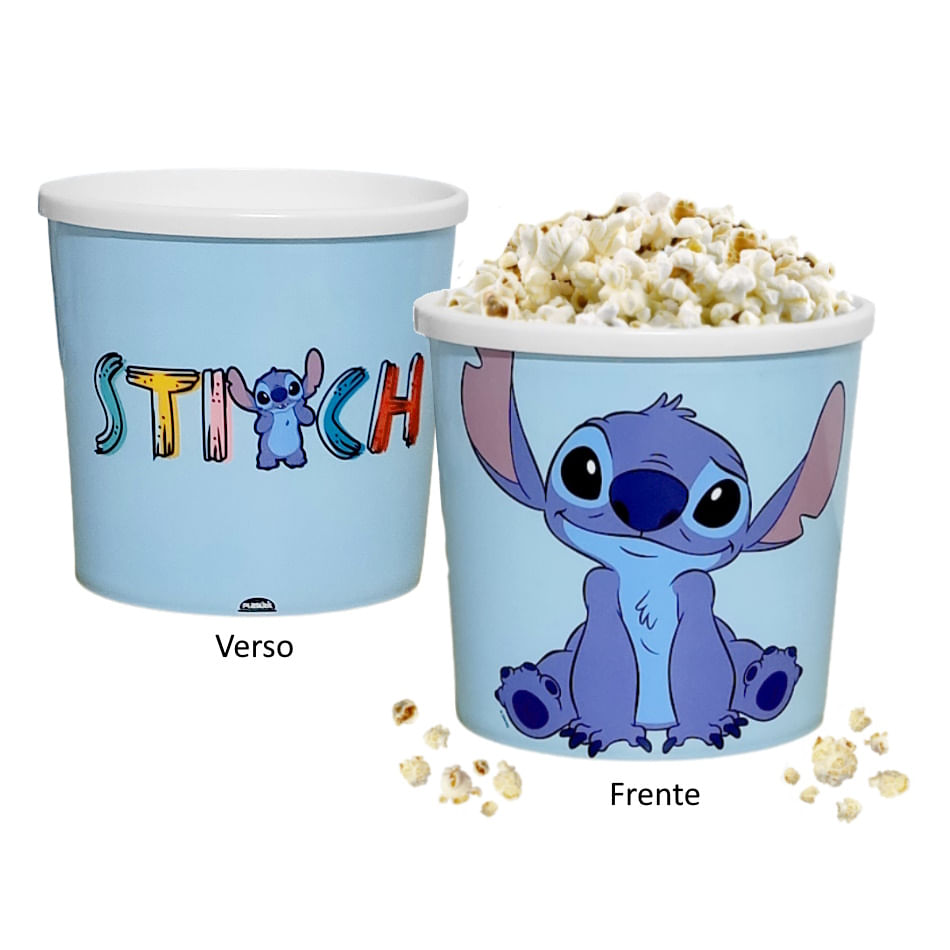 Encontraproduto.com.br - Balde de Pipoca Estampa do Stitch Clássico 2.1 Litros Plasútil