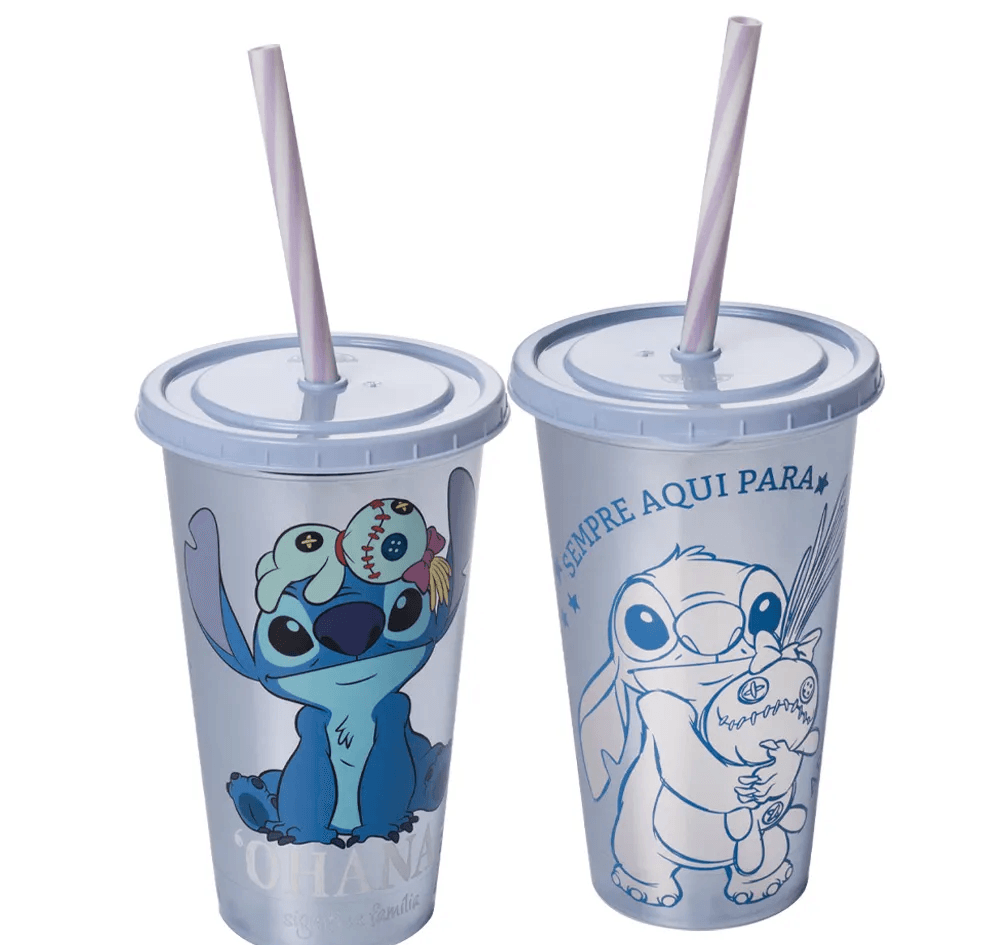 Encontraproduto.com.br - Copo Plasútil Stitch com Canudo 500ml