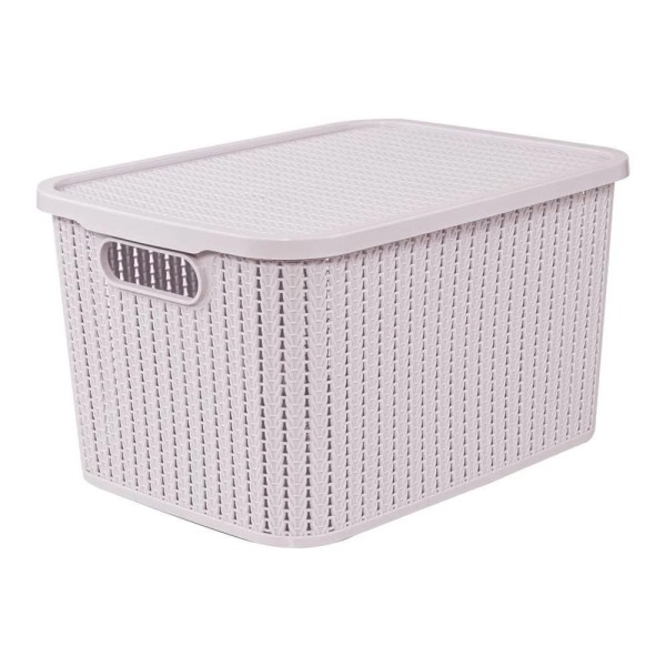 Encontraproduto.com.br - Caixa Organizadora 19 Litros Trama Plasútil