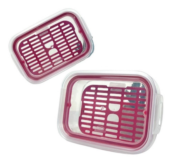Pote Trava Mais Ret 500Ml C/ Escorredor A3 Plasutil 14341