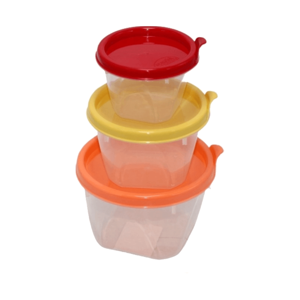 Conjunto De 3 Potes Conect Redondo - PLASÚTIL
