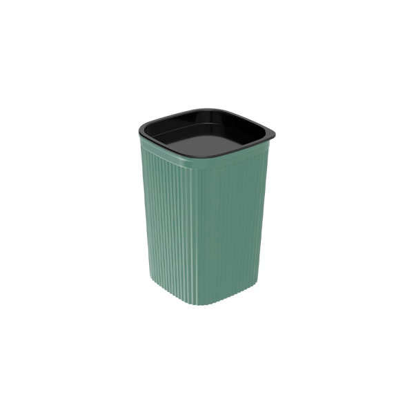 Encontraproduto.com.br - Porta Cotonete e algodão Classic Frisos 420ml Plasútil - Verde