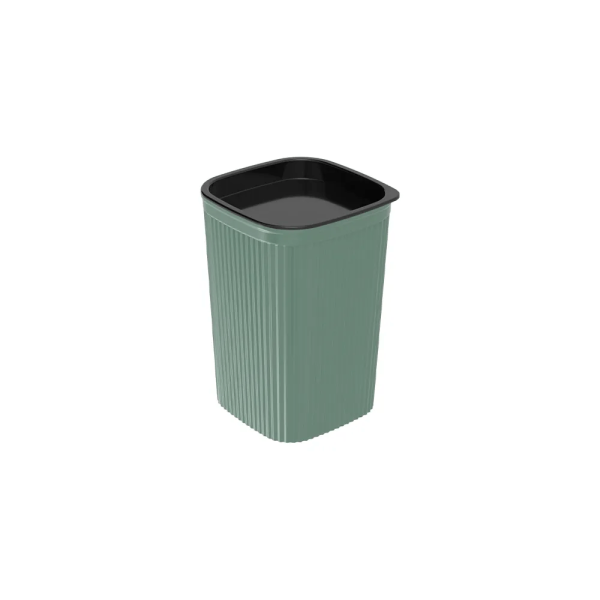 Encontraproduto.com.br - Porta Cotonete e algodão Classic Frisos 420ml Plasútil - Verde