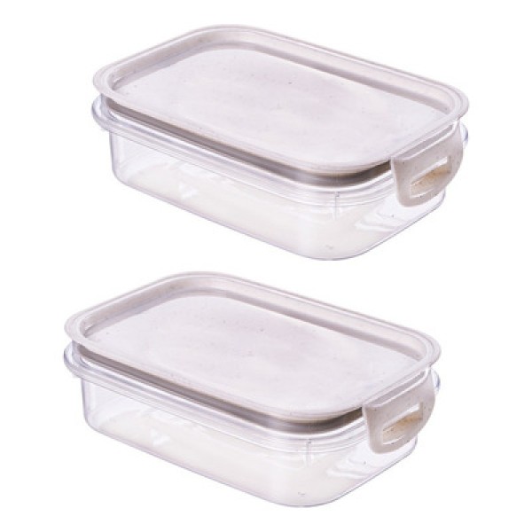 Porta Mantimento Trava Mais Plasutil Cristal Quadrado 380ml