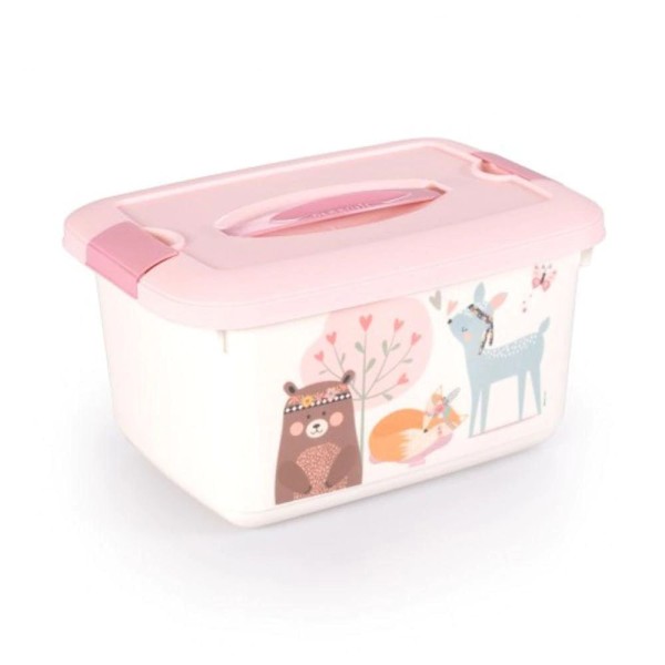 Encontraproduto.com.br - Caixa Organizadora Plasútil com Alça 5,2 Litros - Floral