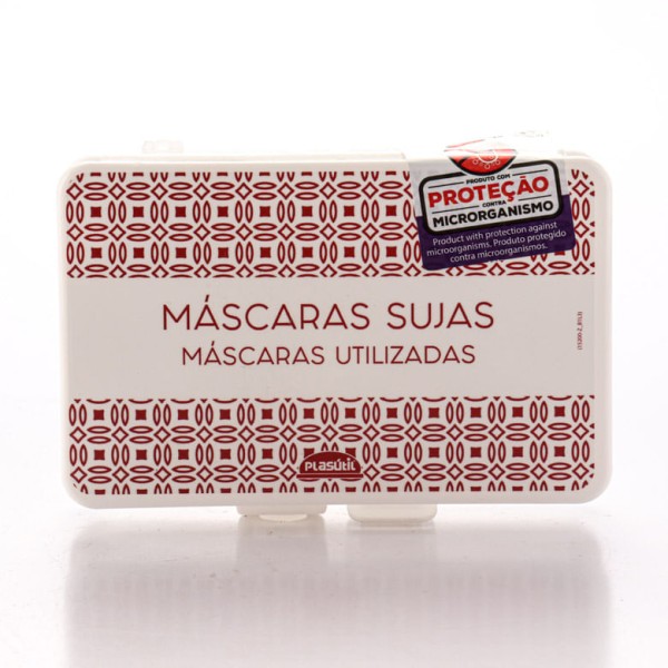 Encontraproduto.com.br - Porta Máscaras Compartimento Duplo de Plástico Plasútil 13162