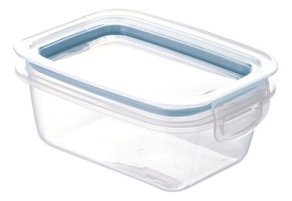 Pote Retangular Hermético Plástico Plasútil Trava Mais Transparente 360ml