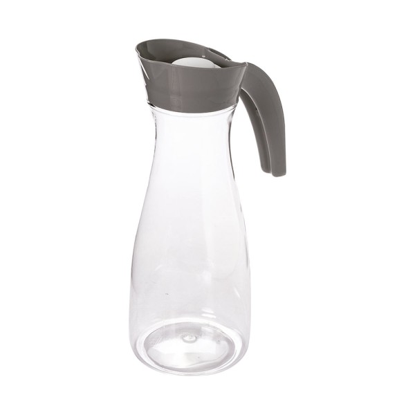 Encontraproduto.com.br - Jarra de Plástico com Válvula de Silicone Plasutil New York Cinza 1L