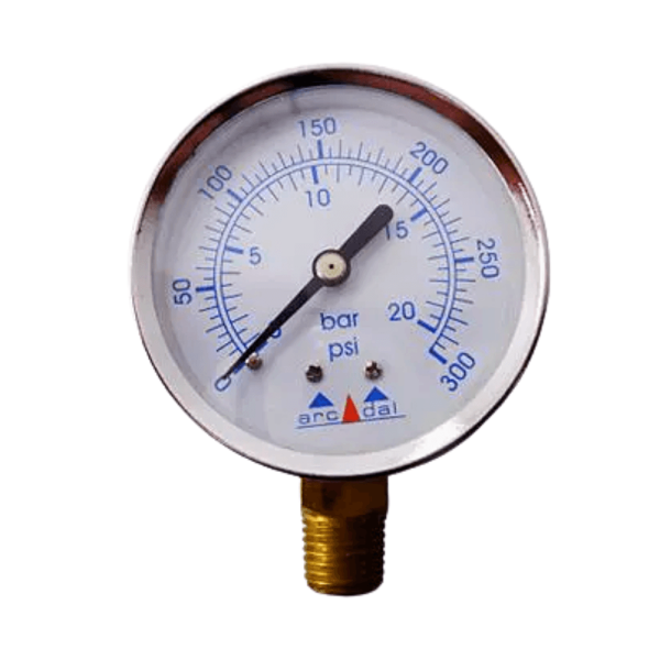 Encontraproduto.com.br - Manômetro Entrada Vertical 1/4 Pol. 160 Lbs Arcom
