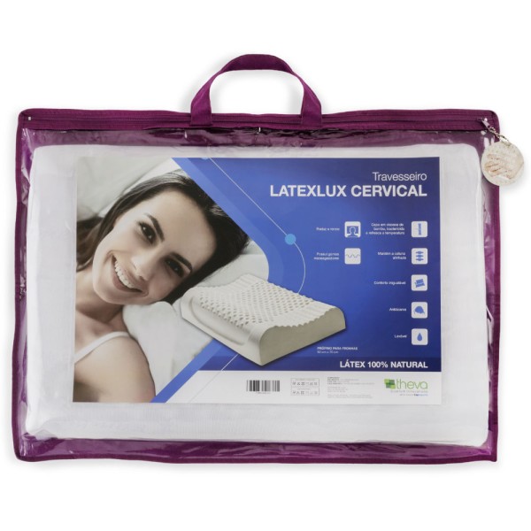 Encontraproduto.com.br - Travesseiro Cervical de Látex Contour Latexlux Theva