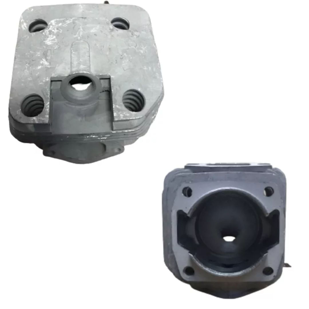 Encontraproduto.com.br - Kit Cilindro Pistão Anéis Motosserra Toyama TCS46X/TCS46H Tekna 43MM