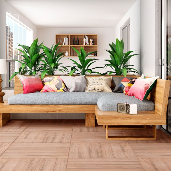 Encontraproduto.com.br - Piso Cerâmico Madeira Externo Deck Sucupira Tipo A 60X60CM - 40239 - Pointer