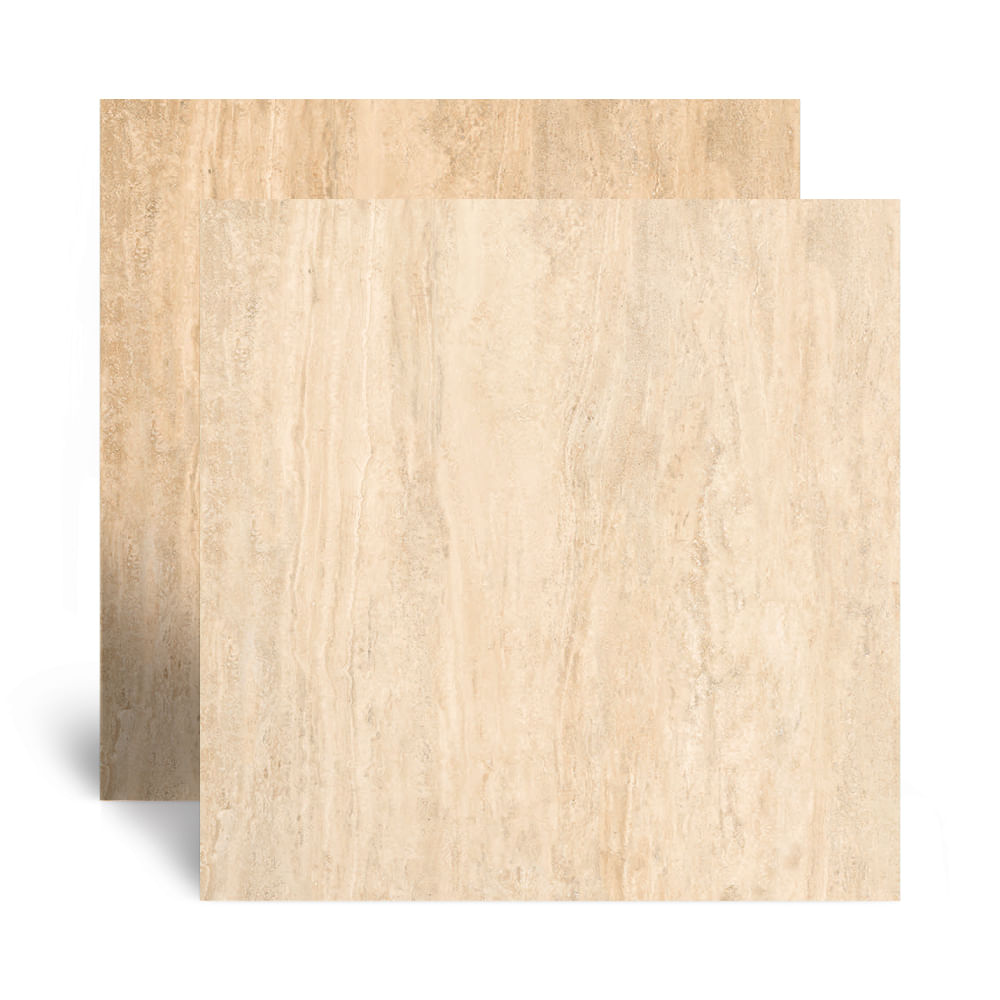Piso Cerâmico Marmorizado Brilhante HD Travertino Roma Bege Tipo A 60X60CM - 40250 - Pointer