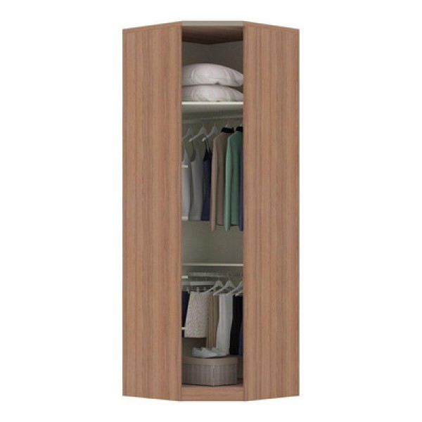 Encontraproduto.com.br - Guarda Roupa 80,5cm 4 Prateleiras 2 Cabideiros Vanilla