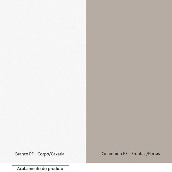 Encontraproduto.com.br - Guarda Roupa Modulado 101,5cm 3 Portas Alpes Luciane Móveis Branco Com Cinammon