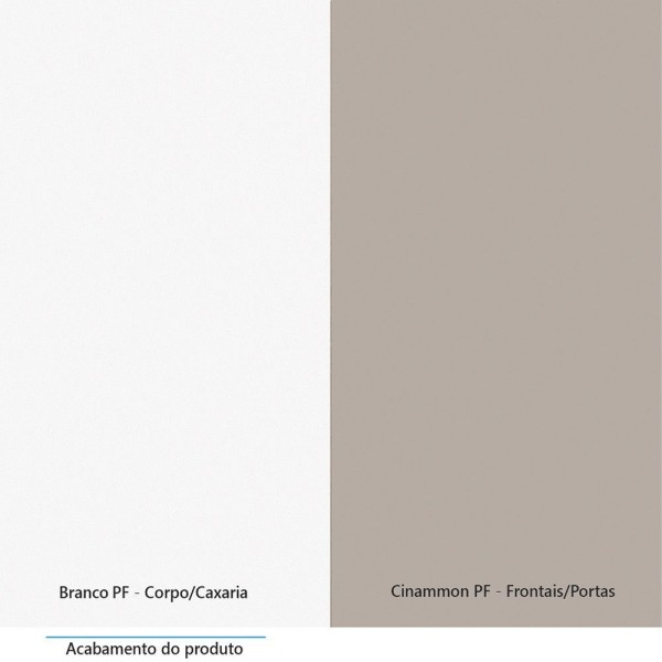 Encontraproduto.com.br - Guarda Roupa Modulado 101,5cm 3 Portas Alpes Luciane Móveis Branco Com Cinammon