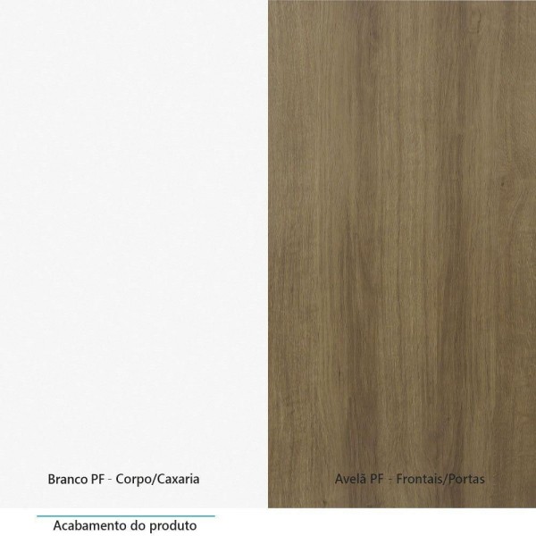 Encontraproduto.com.br - Guarda Roupa Sapateira Modulado 50cm 1 Porta Alpes Luciane Móveis Branco Pf Com Avelã Pf