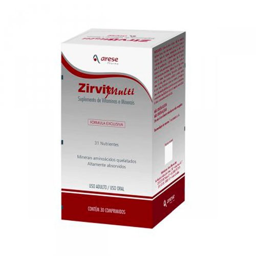 Encontraproduto.com.br - Zirvit Multi Arese 30 Comprimidos Revestidos