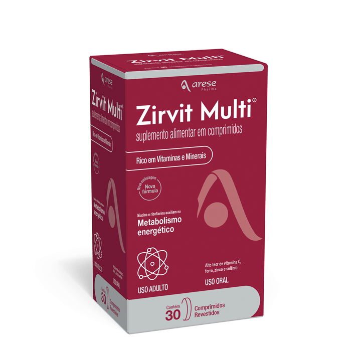 Encontraproduto.com.br - Zirvit Multi Arese 30 Comprimidos Revestidos