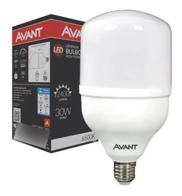 Lampada Avant Led Bulbo Alta Potencia 30W 6500K E40