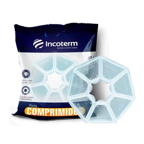 Encontraproduto.com.br - Porta Comprimidos Incoterm Básico Pequeno Translúcido 1 Unidade
