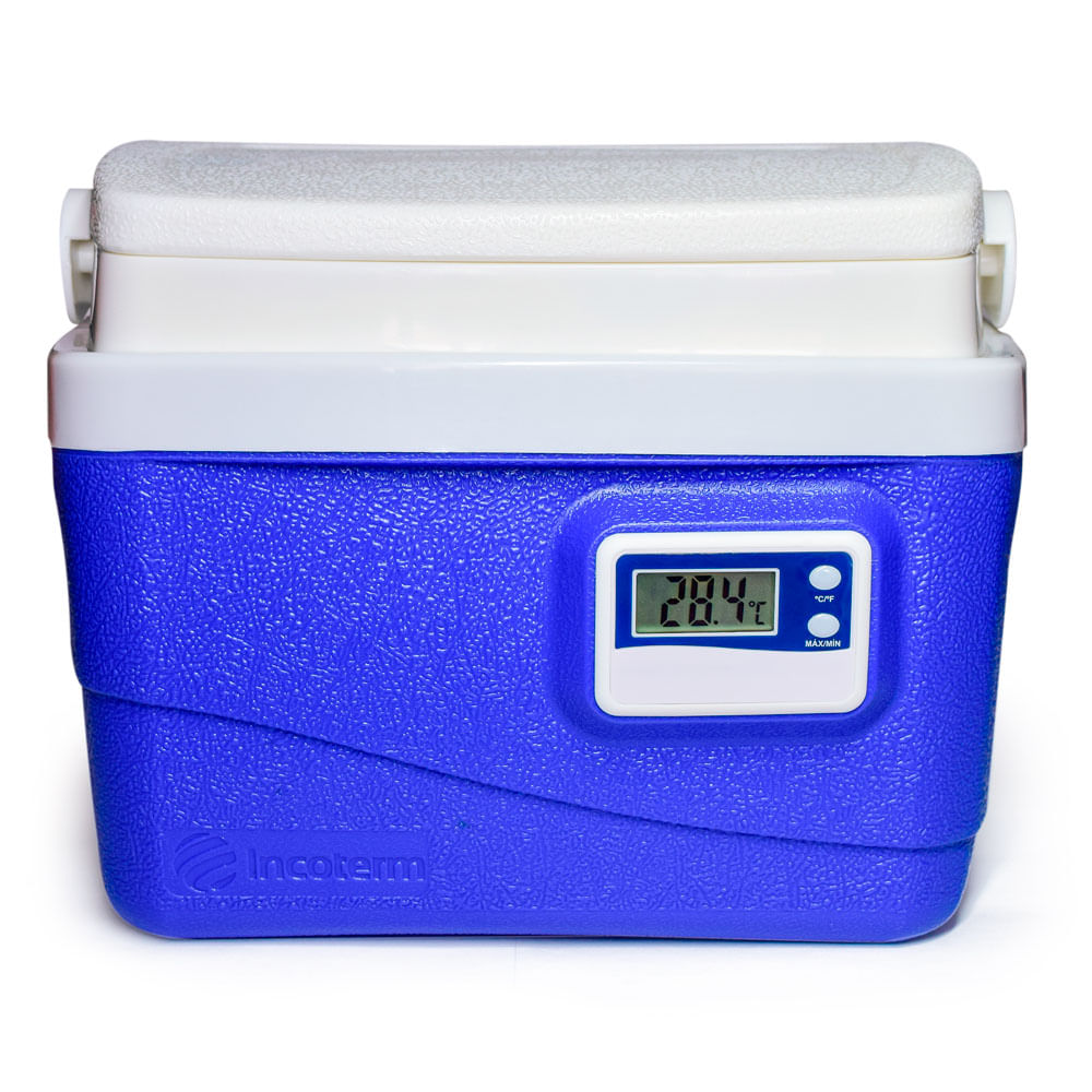 Encontraproduto.com.br - Caixa Térmica com Termômetro Digital 5 Litros Incoterm