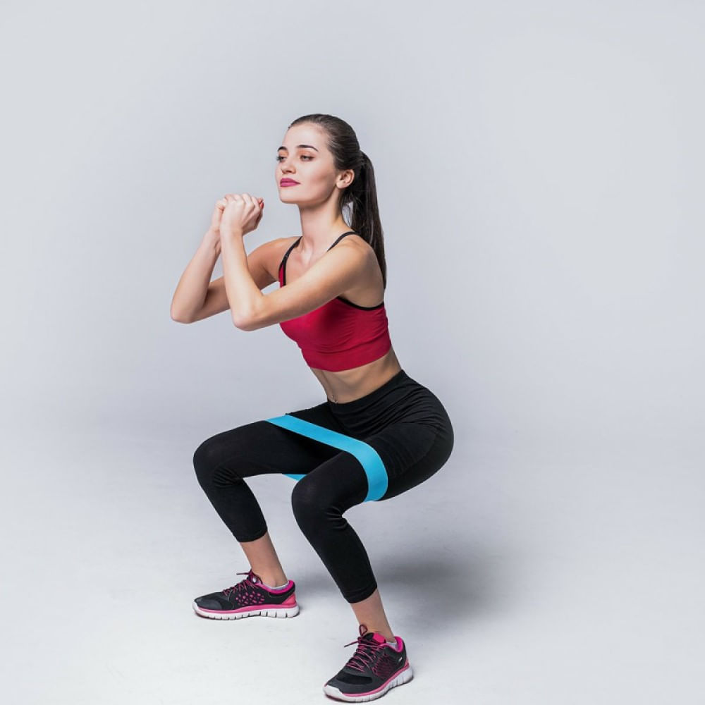 Encontraproduto.com.br - Kit Mini Band 5 Faixas Elásticas de Exercícios Incoterm