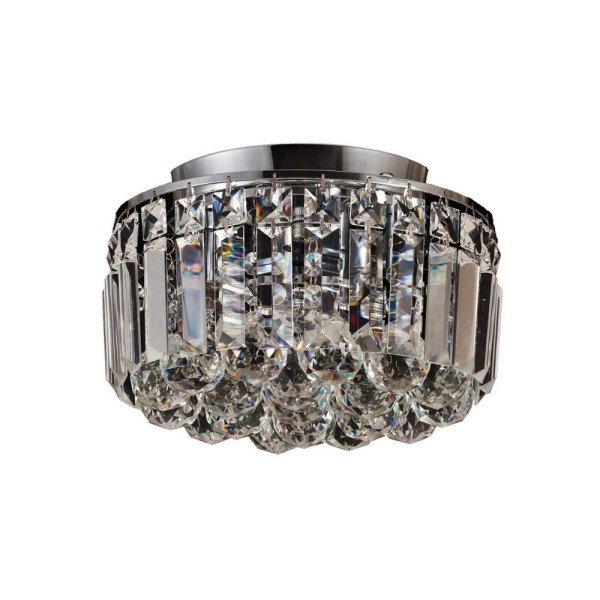 Encontraproduto.com.br - Plafon Redondo 4X-G9 Cromado Transparente Kri Cristal Bella