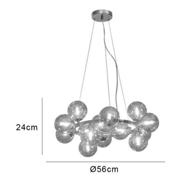 Encontraproduto.com.br - Pendente Halo B French Gold E Conhaque 56cm Para 15xg9 Bivolt - Jo004
