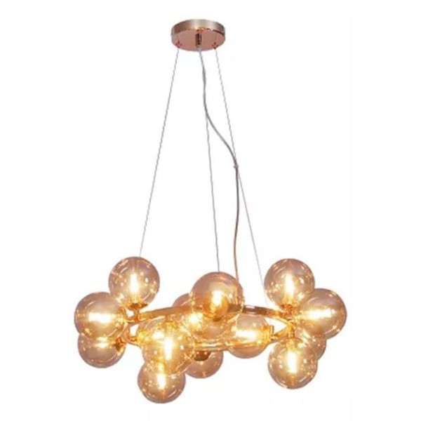 Encontraproduto.com.br - Pendente Halo B French Gold E Conhaque 56cm Para 15xg9 Bivolt - Jo004
