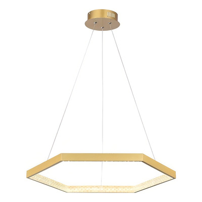 Pendente Bella Hex Dourado 60x3.5cm 30w 3000k 1780lm