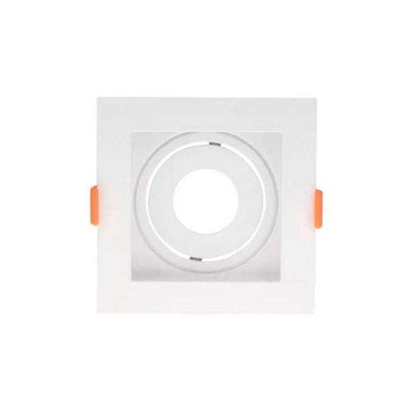 Spot De Embutir Conecta Recuado Quadrado Ar111 17x17x4,3cm Abs Branco