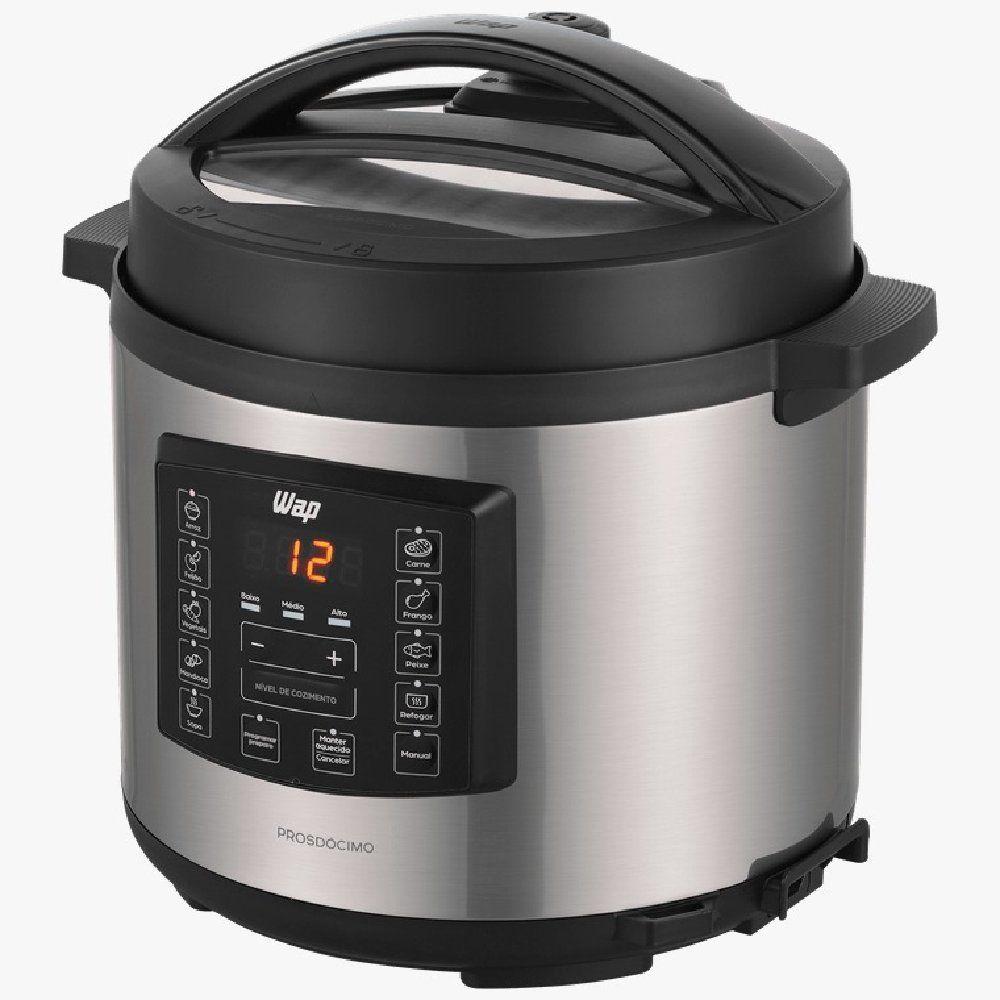 Encontraproduto.com.br - Panela Elétrica de Pressão Wap Preto e Inox 6L 110V WPPE1