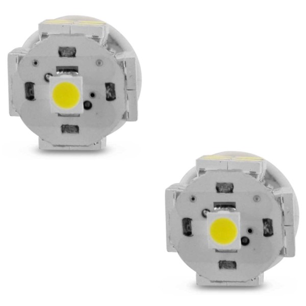 Encontraproduto.com.br - Par Lâmpadas LED T10 W5W Pingo 25 LEDs 4W 12V Luz Branca Aplicação Farol Meia Luz