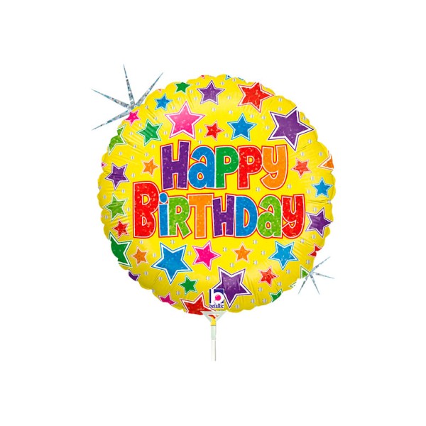 Balão Megatoon Happy Birthday Tam 9 Sortidos un