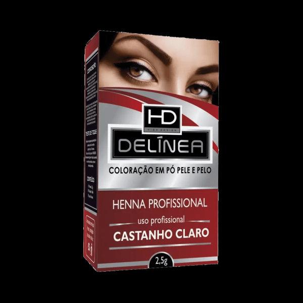 Encontraproduto.com.br - Kit Henna para Sobrancelha Delínea Castanho Claro