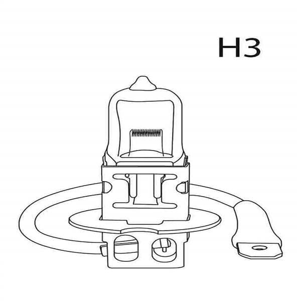 Lâmpada Automotiva H3 12V 55W Comum Unitária Multilaser - AU803