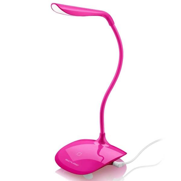 Encontraproduto.com.br - Luminária Led Usb 3 Níveis De Luz Rosa Multilaser - AC273