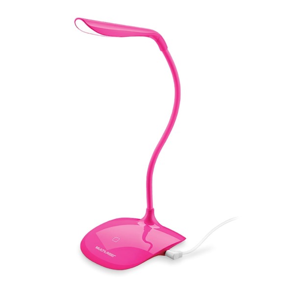 Encontraproduto.com.br - Luminária Led Usb 3 Níveis De Luz Rosa Multilaser - AC273