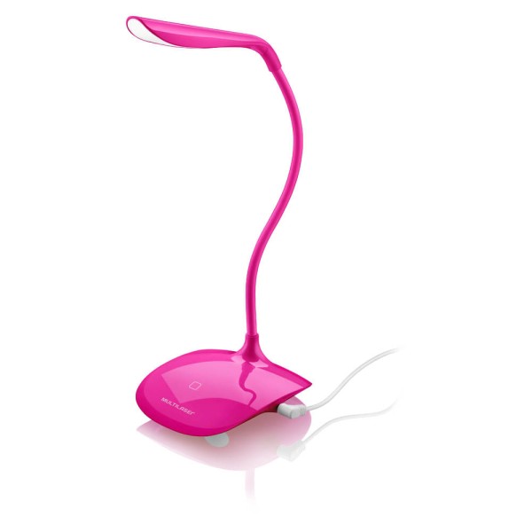 Encontraproduto.com.br - Luminária Led Usb 3 Níveis De Luz Rosa Multilaser - AC273