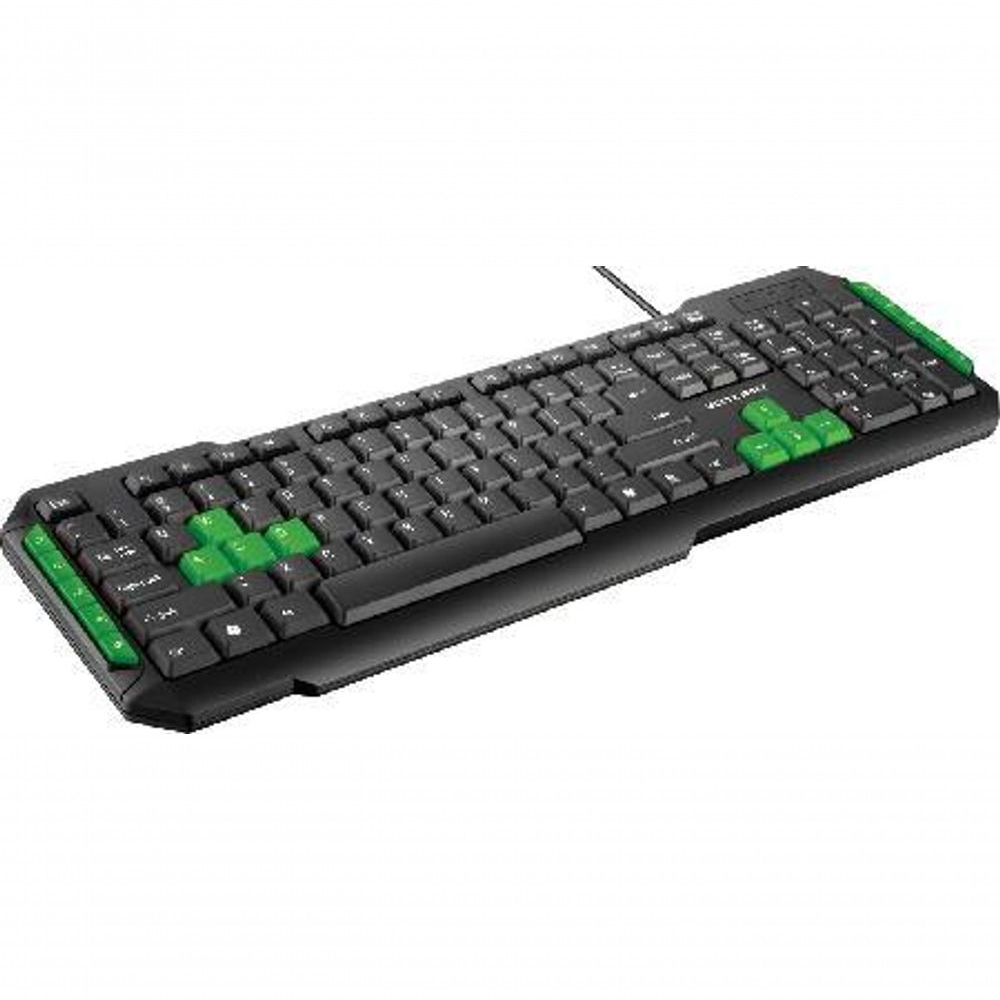 Encontraproduto.com.br - Teclado Gamer Com Hotkeys Multimidia Preto/Verde Multilaser - TC201