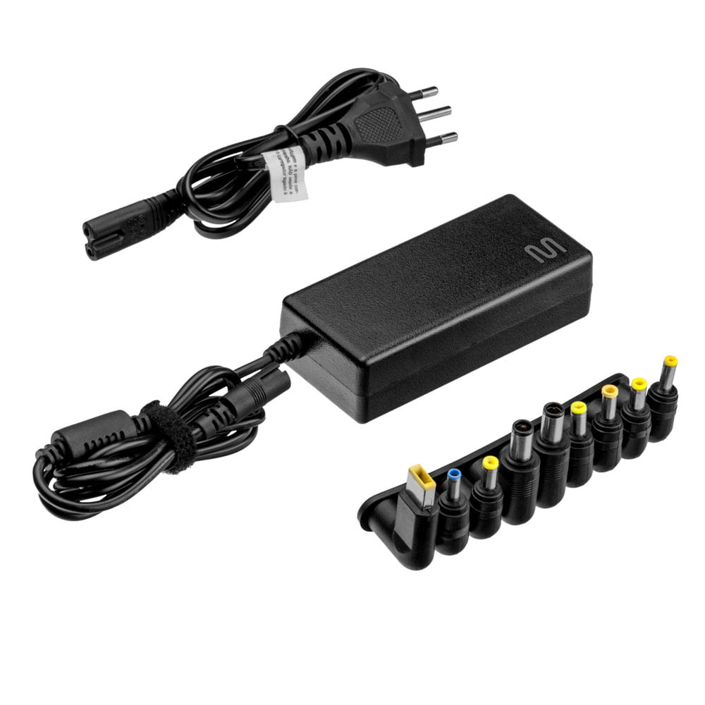 Encontraproduto.com.br - Carregador Notebook Compacto 65W Automático 10 Conectores - CB082