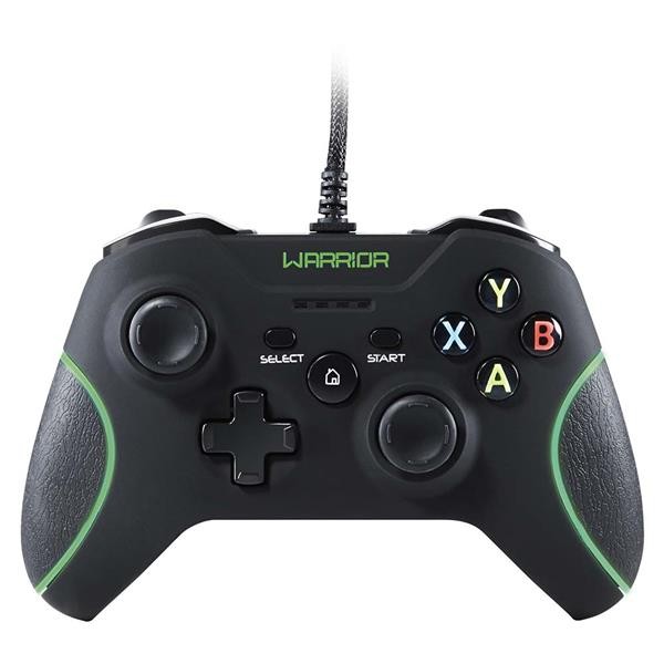 Encontraproduto.com.br - Controle Gamer Warrior PC/XBOX360 com Fio - JS079